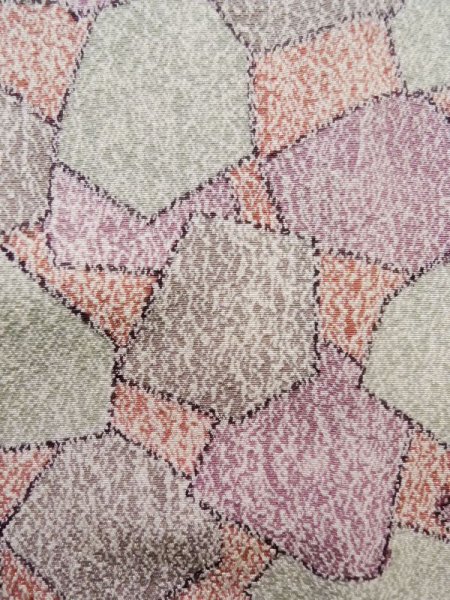 画像6: K1203F  道行 女性用着物  シルク(正絹) 淡い  マルチカラー, 抽象的模様 【中古】 【USED】 【リサイクル】 ★★★☆☆ (6)