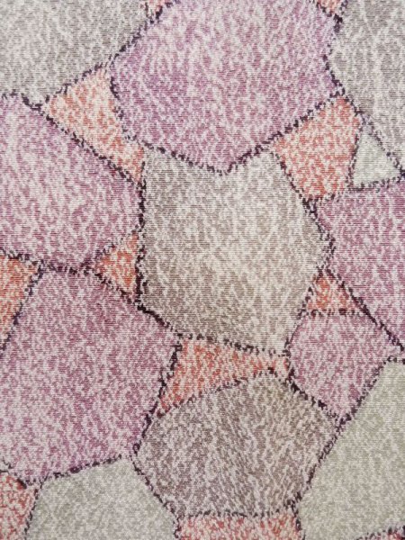 画像7: K1203F  道行 女性用着物  シルク(正絹) 淡い  マルチカラー, 抽象的模様 【中古】 【USED】 【リサイクル】 ★★★☆☆ (7)