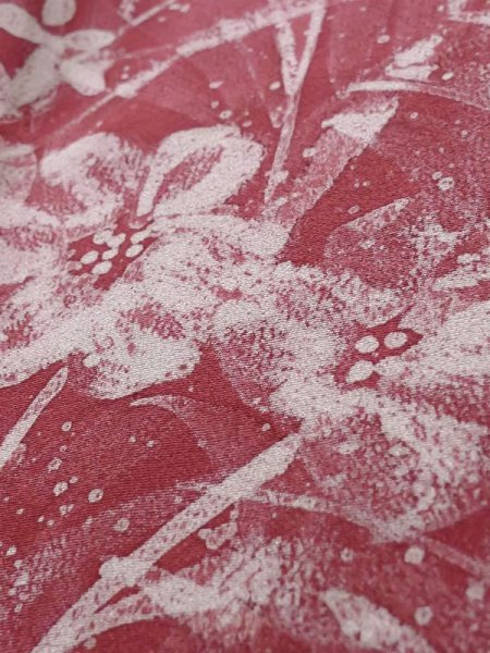 画像10: K1203G  道行 女性用着物  シルク(正絹) 淡い  ピンク, 花 【中古】 【USED】 【リサイクル】 ★★★☆☆ (10)