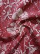 画像11: K1203G  道行 女性用着物  シルク（正絹） 淡い  ピンク, 花 【中古】 【USED】 【リサイクル】 ★★★☆☆ (11)