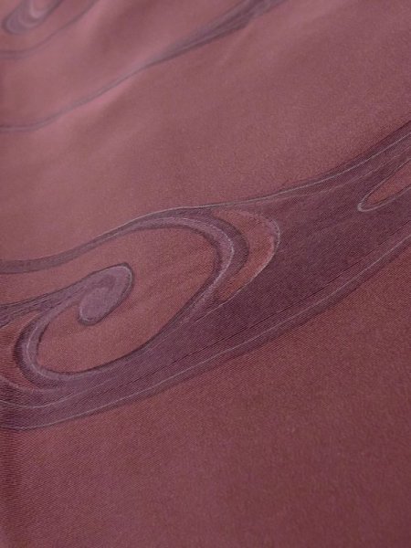 画像8: K1203K  道行 女性用着物  シルク(正絹) 淡い  ローズ, 流水 【中古】 【USED】 【リサイクル】 ★★★☆☆ (8)