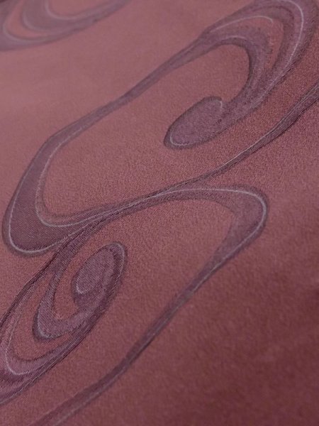 画像10: K1203K  道行 女性用着物  シルク(正絹) 淡い  ローズ, 流水 【中古】 【USED】 【リサイクル】 ★★★☆☆ (10)