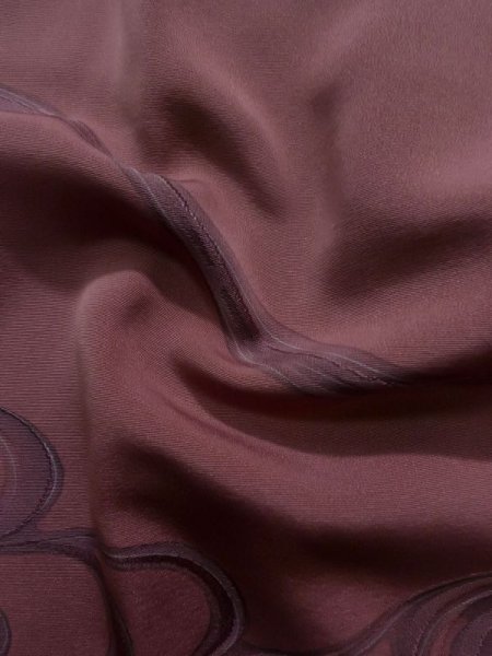 画像12: K1203K  道行 女性用着物  シルク(正絹) 淡い  ローズ, 流水 【中古】 【USED】 【リサイクル】 ★★★☆☆ (12)