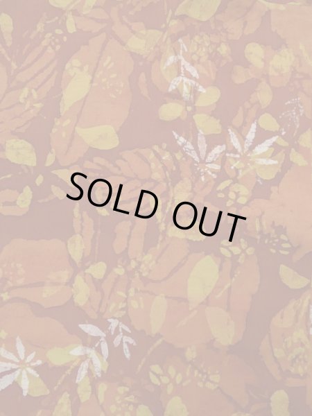 画像3: K1203L Mint  道行 女性用着物  シルク(正絹) 淡い 深い オレンジ, 葉 【中古】 【USED】 【リサイクル】 ★★★★☆ (3)