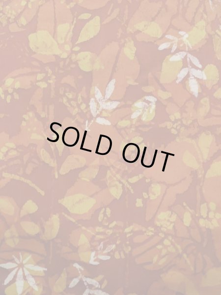 画像4: K1203L Mint  道行 女性用着物  シルク(正絹) 淡い 深い オレンジ, 葉 【中古】 【USED】 【リサイクル】 ★★★★☆ (4)