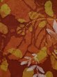 画像5: K1203L Mint  道行 女性用着物  シルク（正絹） 淡い 深い オレンジ, 葉 【中古】 【USED】 【リサイクル】 ★★★★☆ (5)