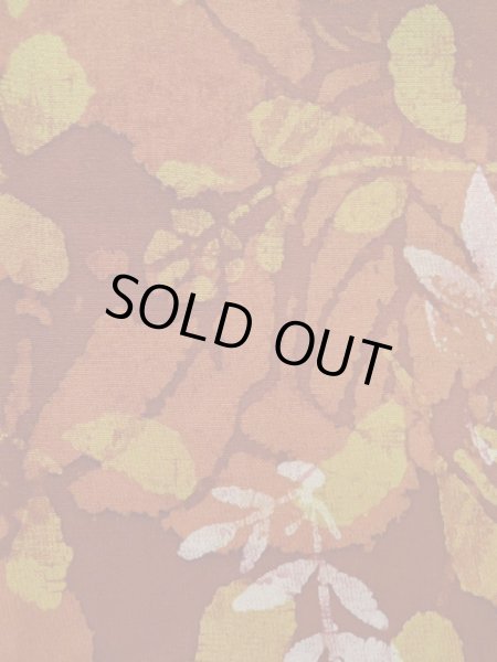 画像5: K1203L Mint  道行 女性用着物  シルク(正絹) 淡い 深い オレンジ, 葉 【中古】 【USED】 【リサイクル】 ★★★★☆ (5)