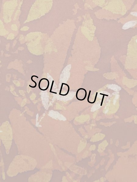 画像6: K1203L Mint  道行 女性用着物  シルク(正絹) 淡い 深い オレンジ, 葉 【中古】 【USED】 【リサイクル】 ★★★★☆ (6)