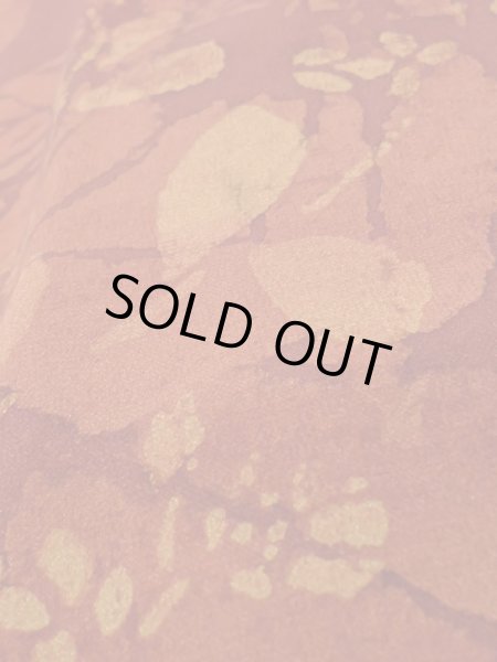 画像9: K1203L Mint  道行 女性用着物  シルク(正絹) 淡い 深い オレンジ, 葉 【中古】 【USED】 【リサイクル】 ★★★★☆ (9)