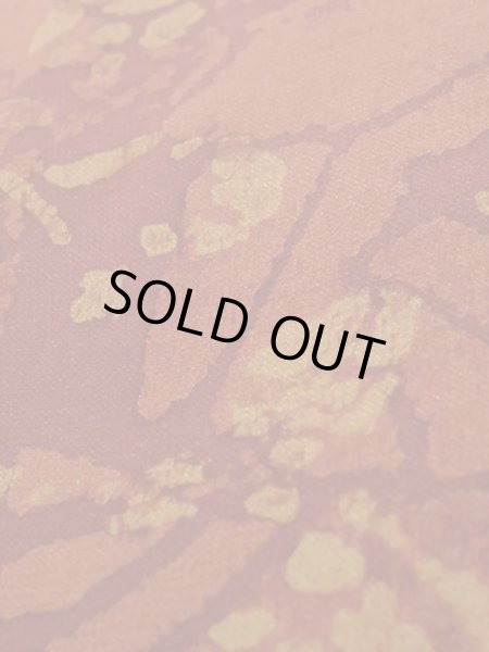 画像10: K1203L Mint  道行 女性用着物  シルク(正絹) 淡い 深い オレンジ, 葉 【中古】 【USED】 【リサイクル】 ★★★★☆ (10)