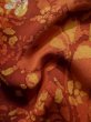 画像11: K1203L Mint  道行 女性用着物  シルク（正絹） 淡い 深い オレンジ, 葉 【中古】 【USED】 【リサイクル】 ★★★★☆ (11)