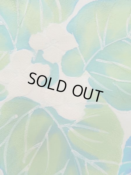 画像6: K1203M  道行 女性用着物  シルク(正絹)   オフ ホワイト, 葉 【中古】 【USED】 【リサイクル】 ★★☆☆☆ (6)