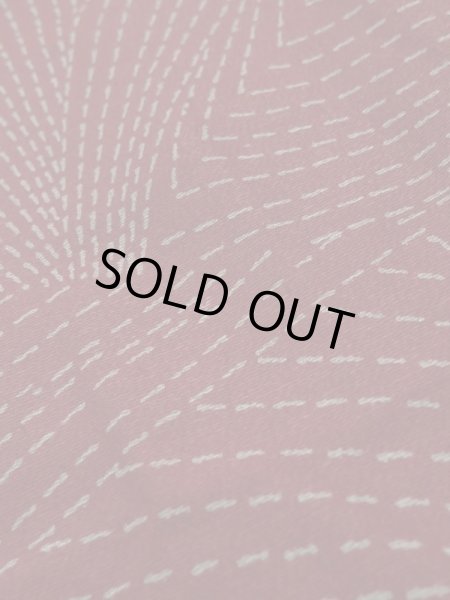 画像8: K1203Q Mint  道行 女性用着物  化繊   えんじ, 抽象的模様 【中古】 【USED】 【リサイクル】 ★★★★☆ (8)