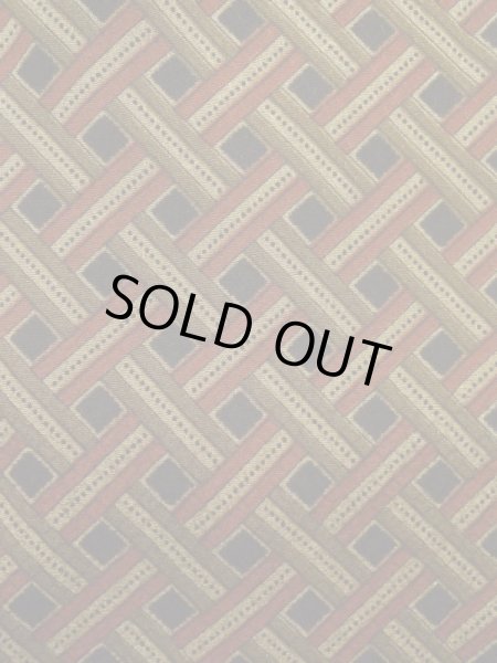 画像5: K1203R Mint  道行 女性用着物  シルク（正絹）   ブラウン（茶色）, 幾何学模様 【中古】 【USED】 【リサイクル】 ★★★★☆ (5)