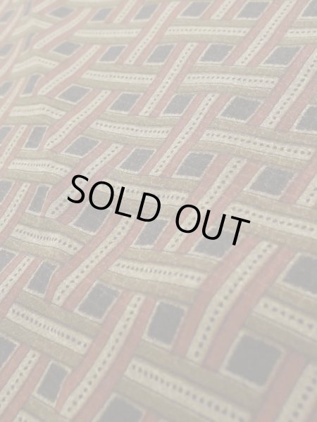 画像7: K1203R Mint  道行 女性用着物  シルク（正絹）   ブラウン（茶色）, 幾何学模様 【中古】 【USED】 【リサイクル】 ★★★★☆ (7)