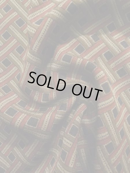 画像9: K1203R Mint  道行 女性用着物  シルク（正絹）   ブラウン（茶色）, 幾何学模様 【中古】 【USED】 【リサイクル】 ★★★★☆ (9)