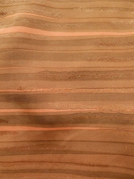 画像6: K1203S Mint  道行 女性用着物  シルク(正絹) 淡い 茶色がかった オレンジ, 線 【中古】 【USED】 【リサイクル】 ★★★★☆ (6)