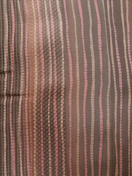 画像7: K1203U Mint  道行 女性用着物  シルク(正絹) 淡い  ブラウン(茶色), 線 【中古】 【USED】 【リサイクル】 ★★★★☆ (7)