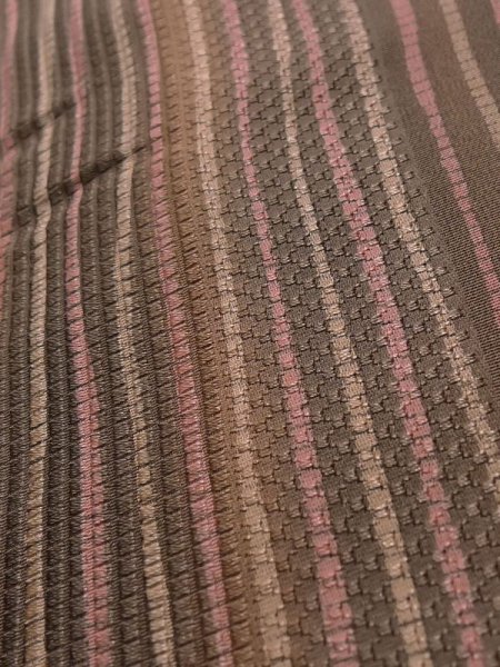 画像8: K1203U Mint  道行 女性用着物  シルク(正絹) 淡い  ブラウン(茶色), 線 【中古】 【USED】 【リサイクル】 ★★★★☆ (8)