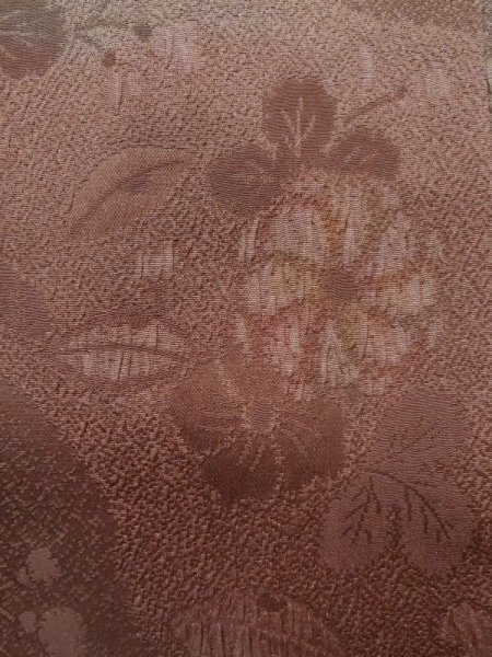 画像5: K1203W Mint  道行 女性用着物  シルク(正絹) 淡い 茶色がかった ピンク,  【中古】 【USED】 【リサイクル】 ★★★★☆ (5)