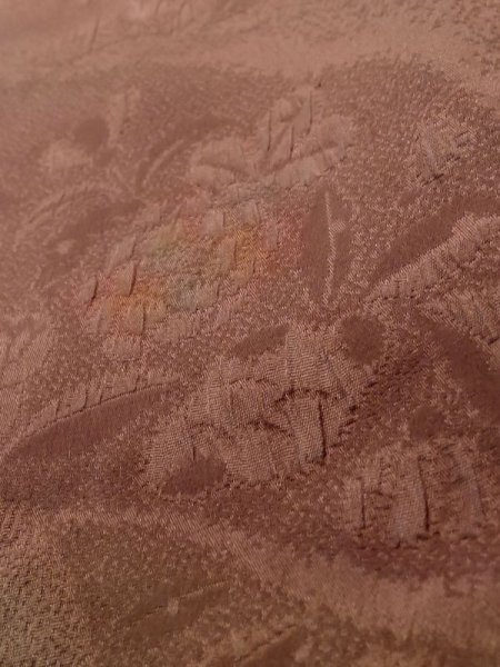 画像8: K1203W Mint  道行 女性用着物  シルク(正絹) 淡い 茶色がかった ピンク,  【中古】 【USED】 【リサイクル】 ★★★★☆ (8)