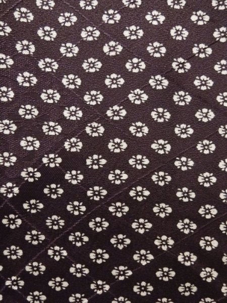 画像5: K1203Y Mint  道行 女性用着物  シルク(正絹) 深い  紫, 花 【中古】 【USED】 【リサイクル】 ★★★★☆ (5)