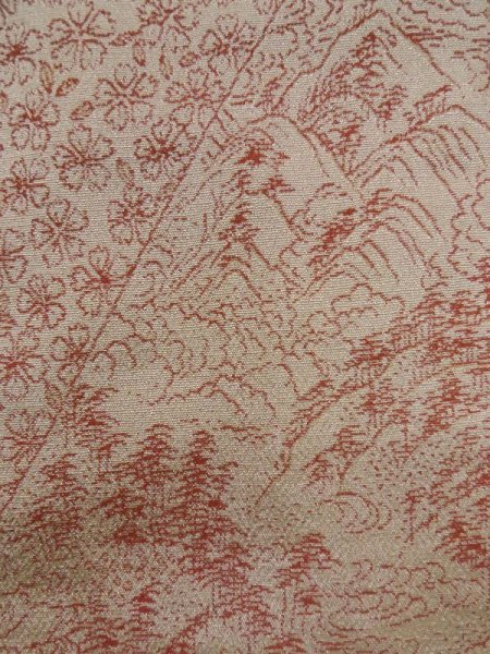 画像5: K1204B  道行 女性用着物  シルク(正絹)   白, 花 【中古】 【USED】 【リサイクル】 ★★☆☆☆ (5)