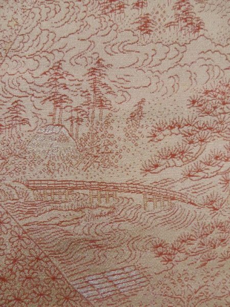 画像7: K1204B  道行 女性用着物  シルク(正絹)   白, 花 【中古】 【USED】 【リサイクル】 ★★☆☆☆ (7)