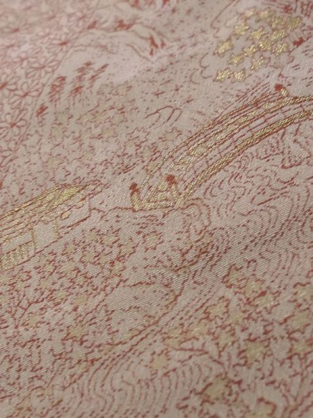 画像8: K1204B  道行 女性用着物  シルク(正絹)   白, 花 【中古】 【USED】 【リサイクル】 ★★☆☆☆ (8)