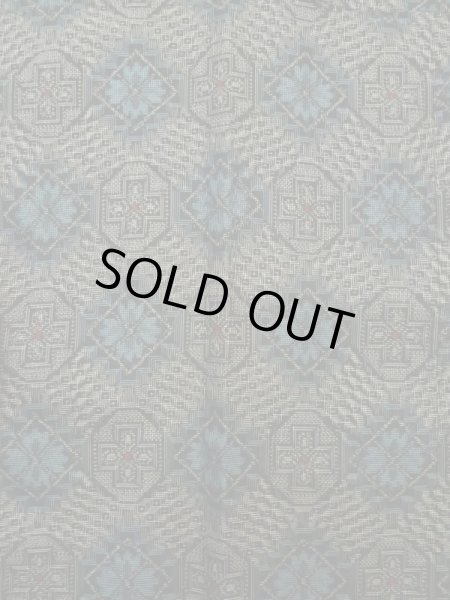 画像3: K1204C Mint  道行 女性用着物  シルク(正絹) ヘザー(杢)  グレー(灰色), 幾何学模様 【中古】 【USED】 【リサイクル】 ★★★★☆ (3)