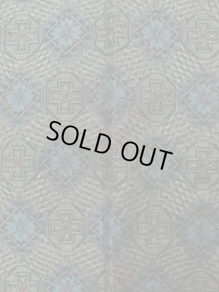 画像4: K1204C Mint  道行 女性用着物  シルク(正絹) ヘザー(杢)  グレー(灰色), 幾何学模様 【中古】 【USED】 【リサイクル】 ★★★★☆ (4)