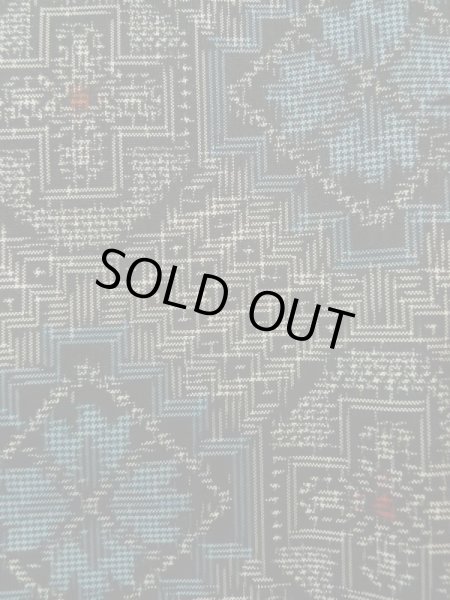 画像7: K1204C Mint  道行 女性用着物  シルク(正絹) ヘザー(杢)  グレー(灰色), 幾何学模様 【中古】 【USED】 【リサイクル】 ★★★★☆ (7)