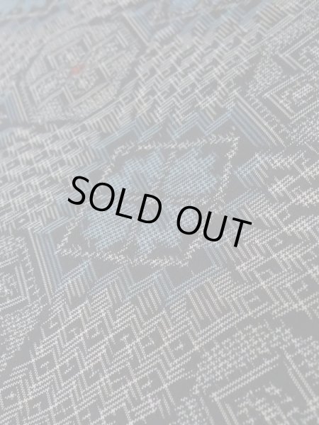 画像9: K1204C Mint  道行 女性用着物  シルク(正絹) ヘザー(杢)  グレー(灰色), 幾何学模様 【中古】 【USED】 【リサイクル】 ★★★★☆ (9)