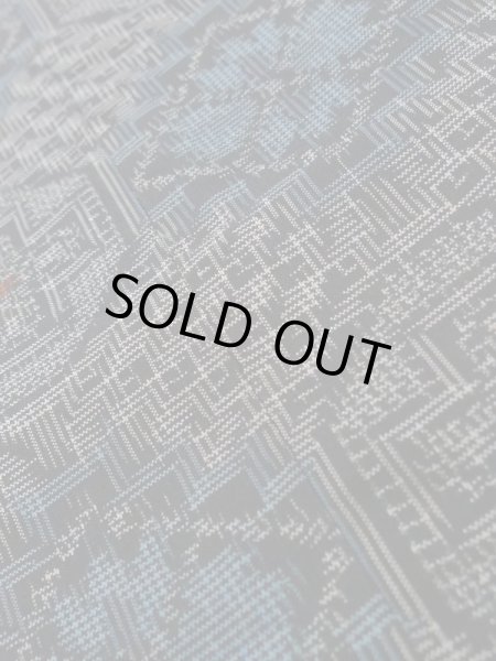 画像10: K1204C Mint  道行 女性用着物  シルク(正絹) ヘザー(杢)  グレー(灰色), 幾何学模様 【中古】 【USED】 【リサイクル】 ★★★★☆ (10)