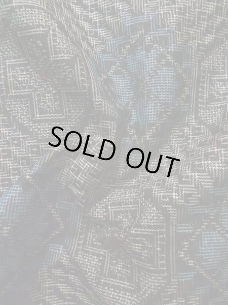 画像12: K1204C Mint  道行 女性用着物  シルク(正絹) ヘザー(杢)  グレー(灰色), 幾何学模様 【中古】 【USED】 【リサイクル】 ★★★★☆ (12)