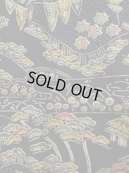 画像7: K1204D Mint  道行 女性用着物  シルク(正絹) 深い  藍, 花 【中古】 【USED】 【リサイクル】 ★★★★☆ (7)