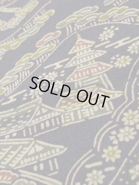 画像8: K1204D Mint  道行 女性用着物  シルク(正絹) 深い  藍, 花 【中古】 【USED】 【リサイクル】 ★★★★☆ (8)