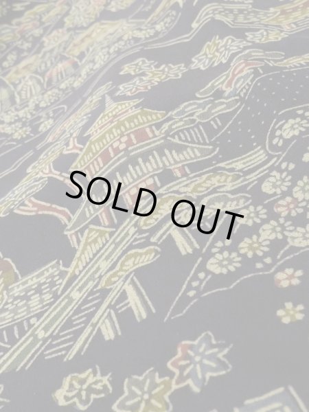 画像10: K1204D Mint  道行 女性用着物  シルク(正絹) 深い  藍, 花 【中古】 【USED】 【リサイクル】 ★★★★☆ (10)