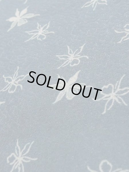 画像9: K1209I  羽織 女性用着物  化繊 淡い  水色, 花 【中古】 【USED】 【リサイクル】 ★★☆☆☆ (9)