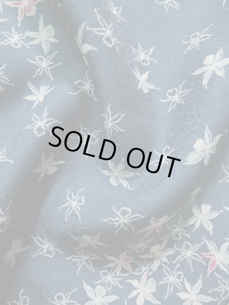 画像12: K1209I  羽織 女性用着物  化繊 淡い  水色, 花 【中古】 【USED】 【リサイクル】 ★★☆☆☆ (12)