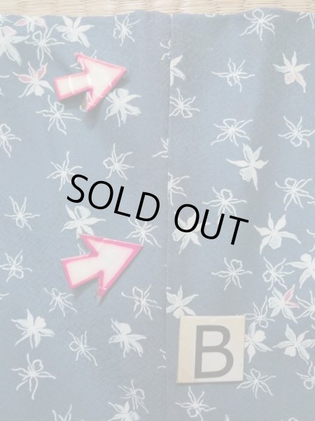 画像15: K1209I  羽織 女性用着物  化繊 淡い  水色, 花 【中古】 【USED】 【リサイクル】 ★★☆☆☆ (15)