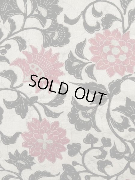 画像6: K1209J  羽織 女性用着物 更紗 化繊   白,  【中古】 【USED】 【リサイクル】 ★★☆☆☆ (6)