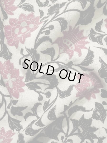 画像11: K1209J  羽織 女性用着物 更紗 化繊   白,  【中古】 【USED】 【リサイクル】 ★★☆☆☆ (11)