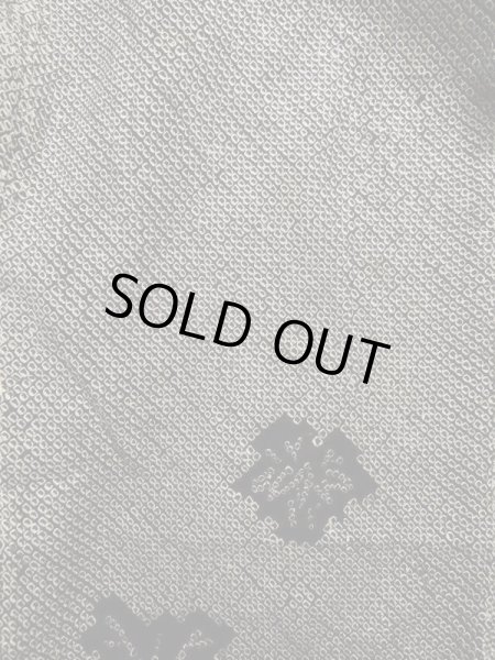 画像3: K1209R  羽織 女性用着物  シルク（正絹） ヘザー（杢）  黒, 抽象的模様 【中古】 【USED】 【リサイクル】 ★★☆☆☆ (3)