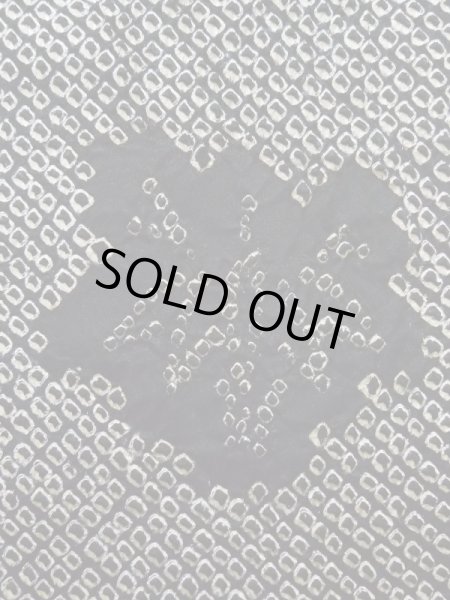 画像5: K1209R  羽織 女性用着物  シルク（正絹） ヘザー（杢）  黒, 抽象的模様 【中古】 【USED】 【リサイクル】 ★★☆☆☆ (5)