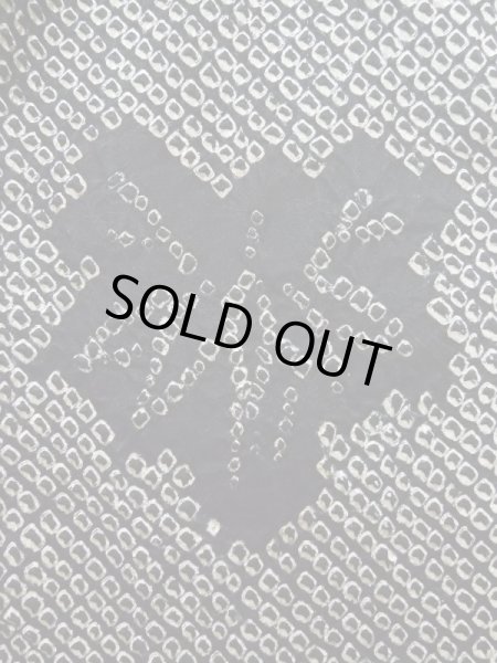 画像6: K1209R  羽織 女性用着物  シルク（正絹） ヘザー（杢）  黒, 抽象的模様 【中古】 【USED】 【リサイクル】 ★★☆☆☆ (6)