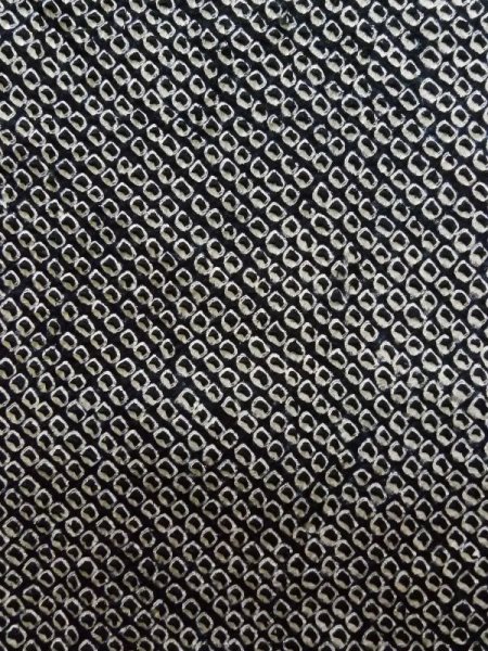 画像7: K1209R  羽織 女性用着物  シルク(正絹) ヘザー(杢)  黒, 抽象的模様 【中古】 【USED】 【リサイクル】 ★★☆☆☆ (7)