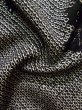 画像12: K1209R  羽織 女性用着物  シルク（正絹） ヘザー（杢）  黒, 抽象的模様 【中古】 【USED】 【リサイクル】 ★★☆☆☆ (12)