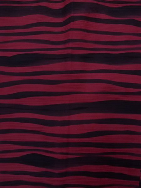 画像3: K1210B Mint  道行 女性用着物  シルク(正絹)   えんじ, 線 【中古】 【USED】 【リサイクル】 ★★★★☆ (3)