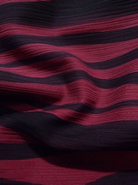 画像12: K1210B Mint  道行 女性用着物  シルク(正絹)   えんじ, 線 【中古】 【USED】 【リサイクル】 ★★★★☆ (12)